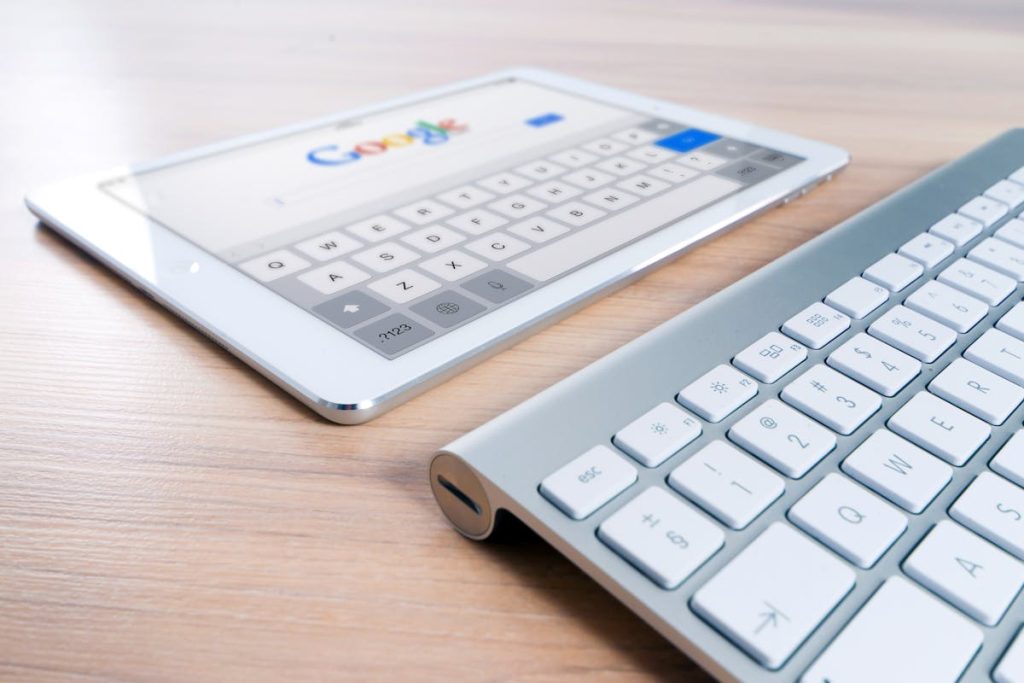 Google search on a silver iPad representing discovery of a zero-tech online skill