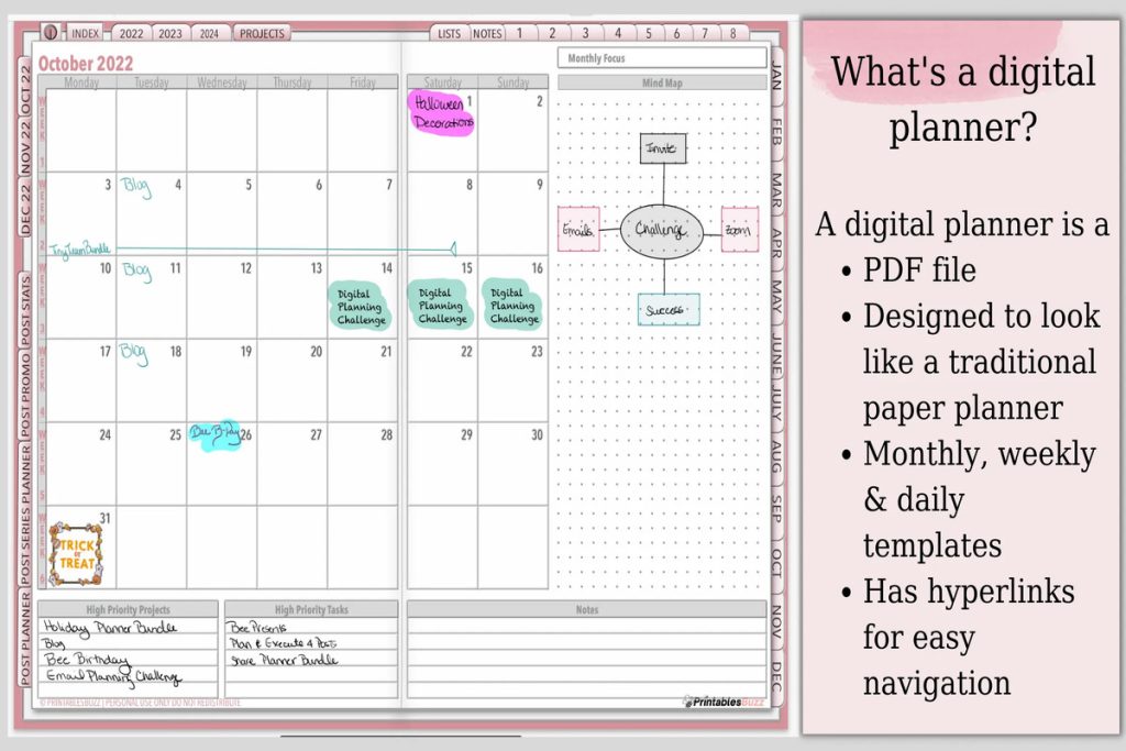 A Digital Planner for a Specific Need