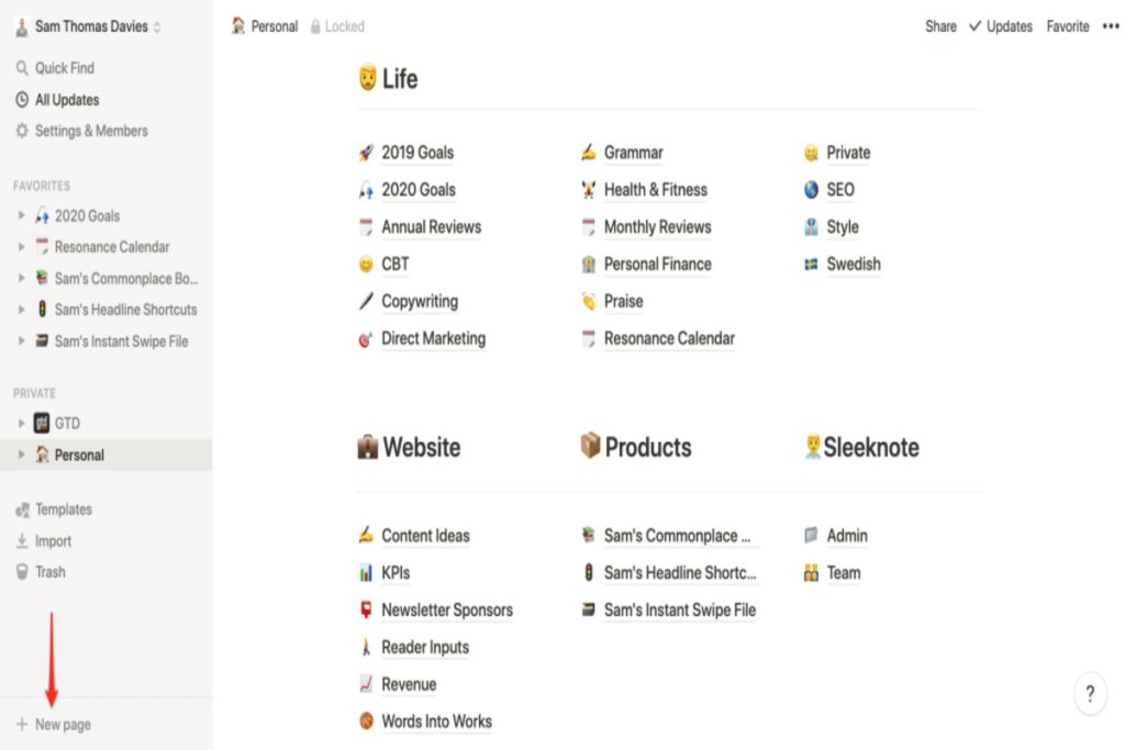A List of Ideas or "Swipe File"