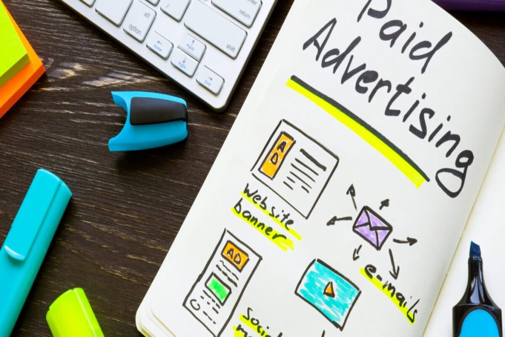 Paid advertising in Online Marketing charts on the page.