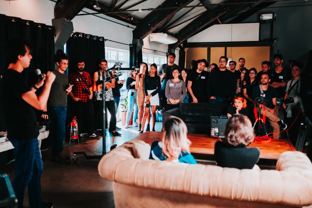 Group of people in a networking event