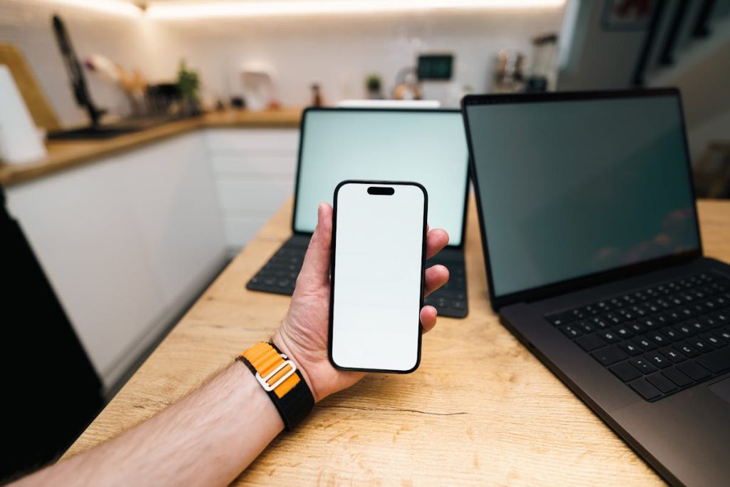 Contemporary tech setup for remote work or side hustle