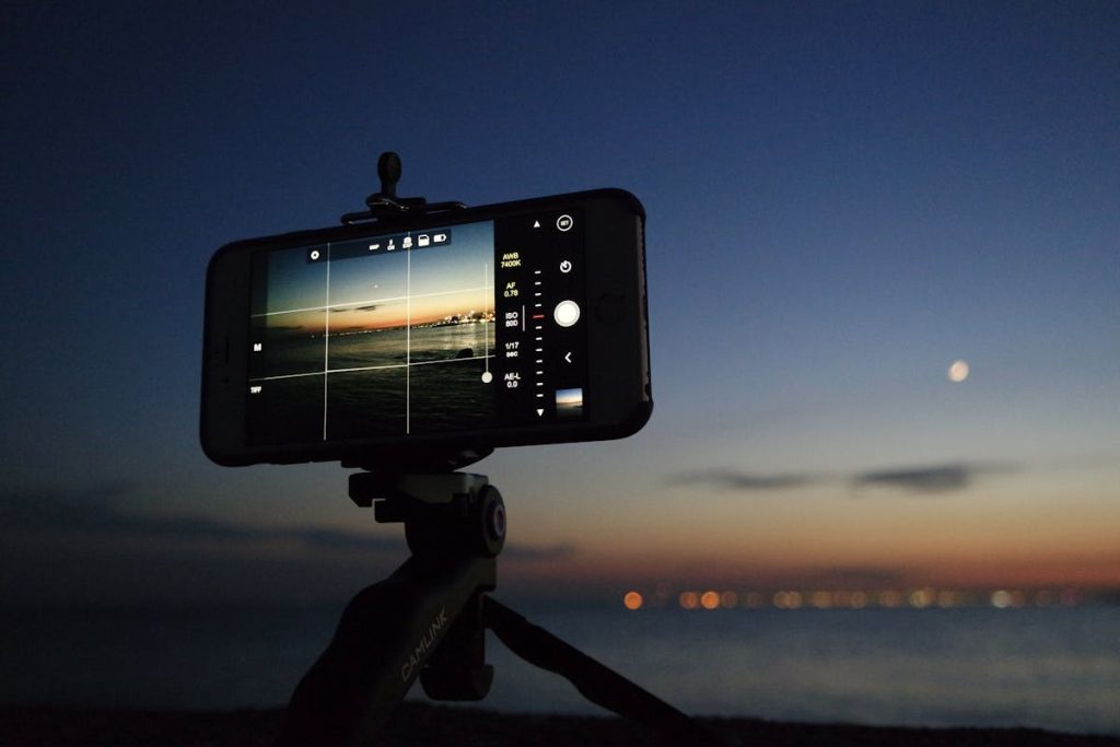 Mobile phone capturing an image for local scouting