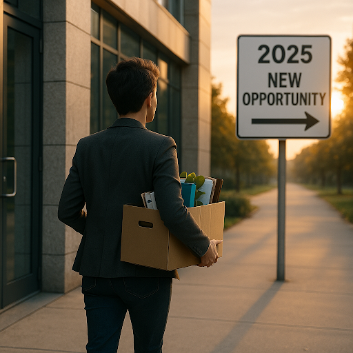 person leaving traditional job for new opportunity in 2025