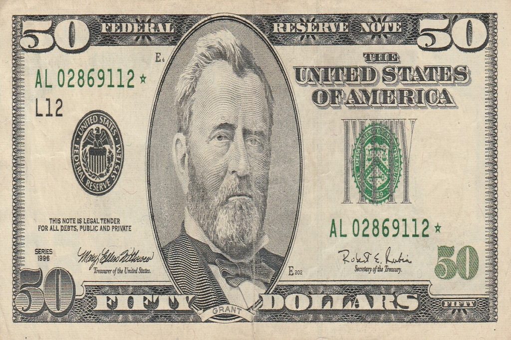 A $50 Dollar Note