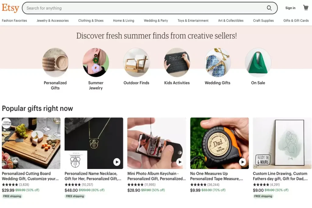 Etsy-shop-homepage